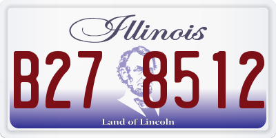 IL license plate B278512