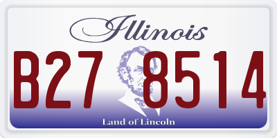 IL license plate B278514