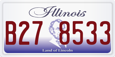 IL license plate B278533