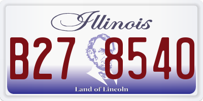 IL license plate B278540
