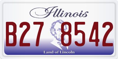 IL license plate B278542