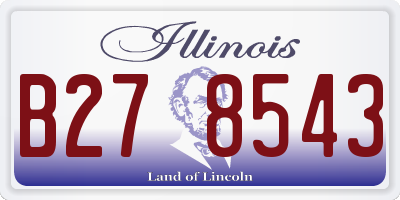 IL license plate B278543