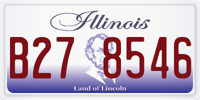 IL license plate B278546