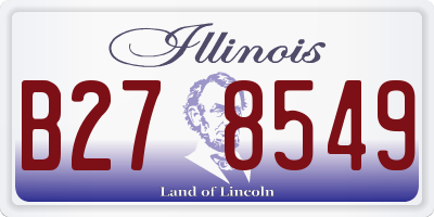 IL license plate B278549