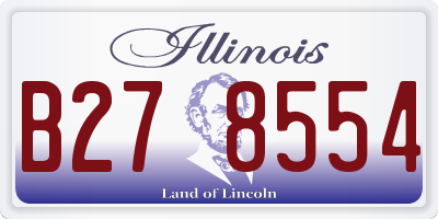 IL license plate B278554