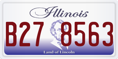 IL license plate B278563