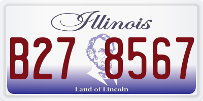 IL license plate B278567