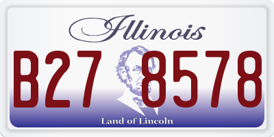 IL license plate B278578