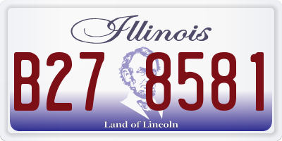 IL license plate B278581