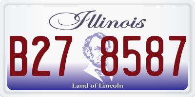 IL license plate B278587