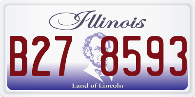 IL license plate B278593