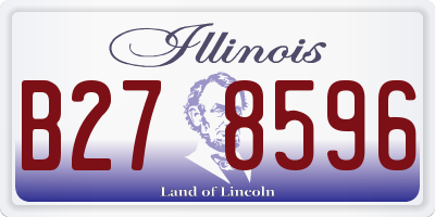 IL license plate B278596