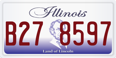 IL license plate B278597