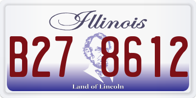 IL license plate B278612
