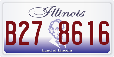 IL license plate B278616