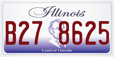 IL license plate B278625