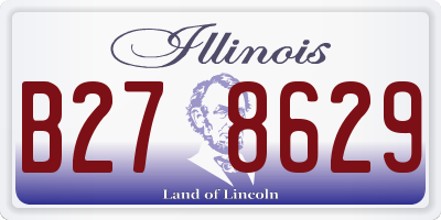 IL license plate B278629