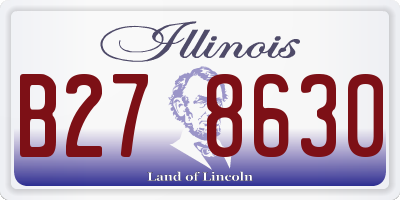 IL license plate B278630
