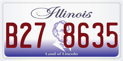 IL license plate B278635