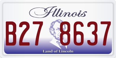 IL license plate B278637