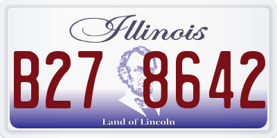IL license plate B278642