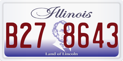 IL license plate B278643