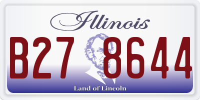 IL license plate B278644