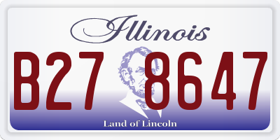 IL license plate B278647