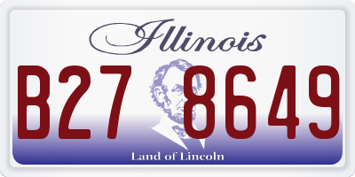 IL license plate B278649