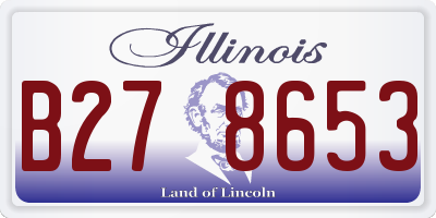 IL license plate B278653