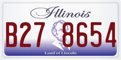 IL license plate B278654