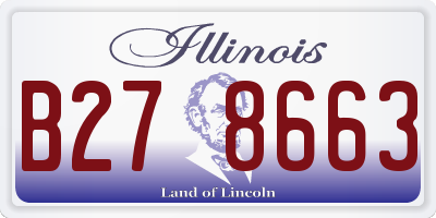 IL license plate B278663