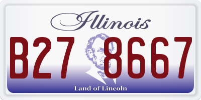 IL license plate B278667