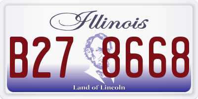 IL license plate B278668