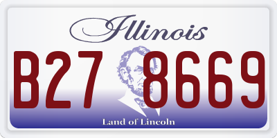 IL license plate B278669