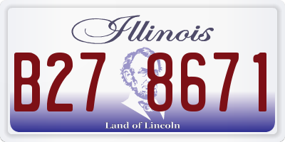 IL license plate B278671