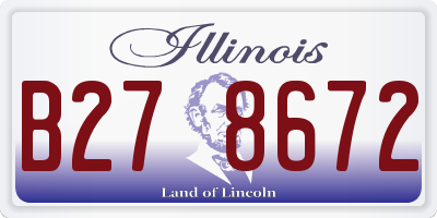 IL license plate B278672