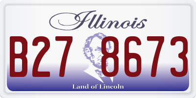 IL license plate B278673