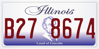 IL license plate B278674