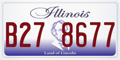 IL license plate B278677