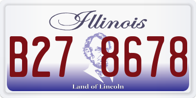 IL license plate B278678