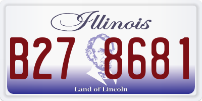 IL license plate B278681