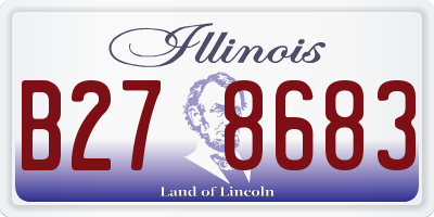 IL license plate B278683