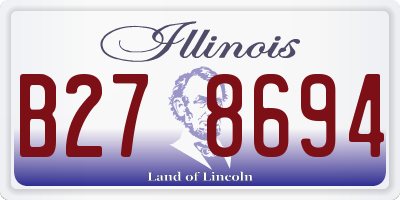 IL license plate B278694