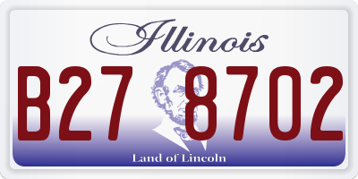 IL license plate B278702