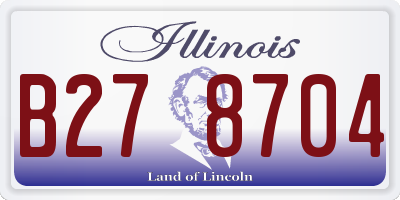 IL license plate B278704