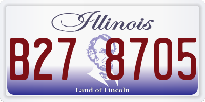 IL license plate B278705