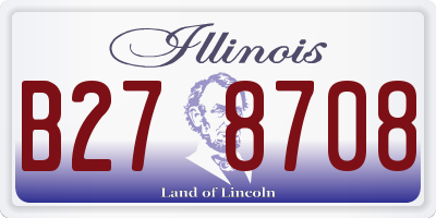 IL license plate B278708
