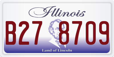 IL license plate B278709