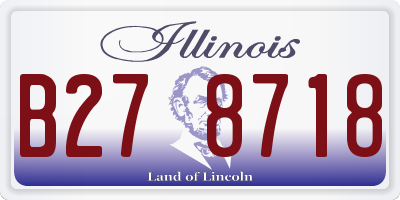 IL license plate B278718